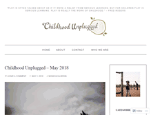 Tablet Screenshot of childhoodunplugged.com